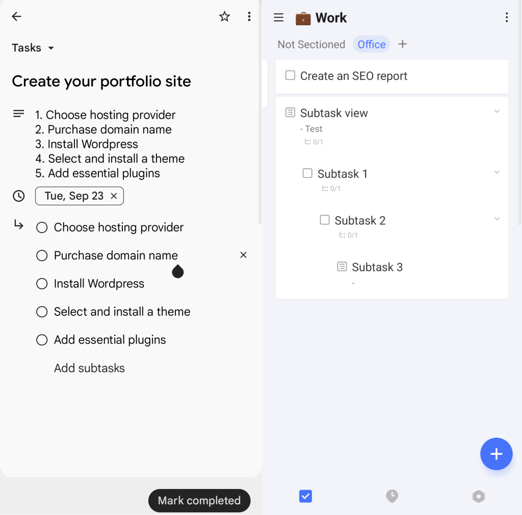 2.3 google tasks