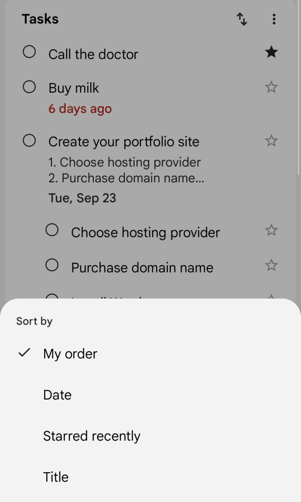 3 google tasks